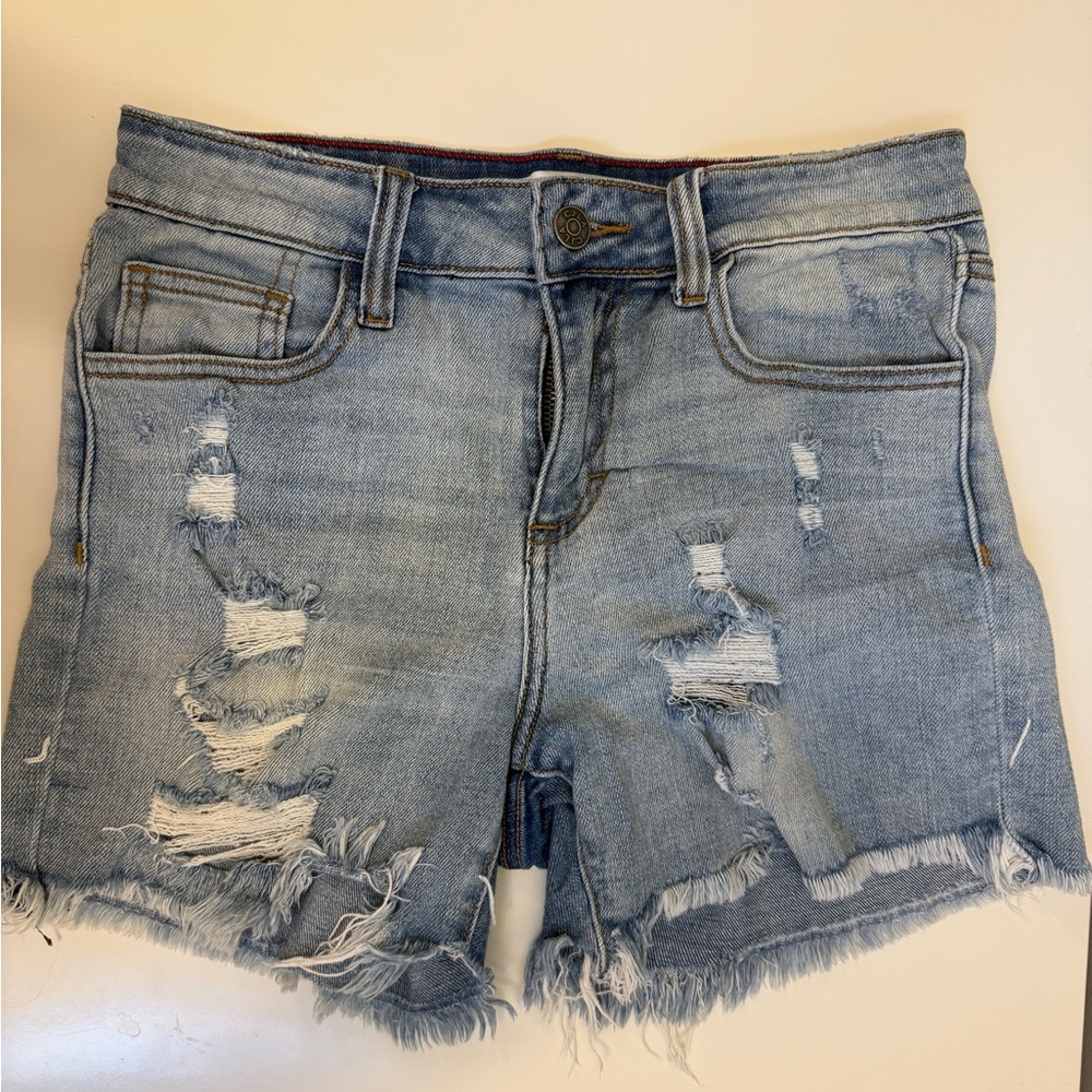 Carly Jean Los Angeles Revy Jean Shorts with Distressed Details XS